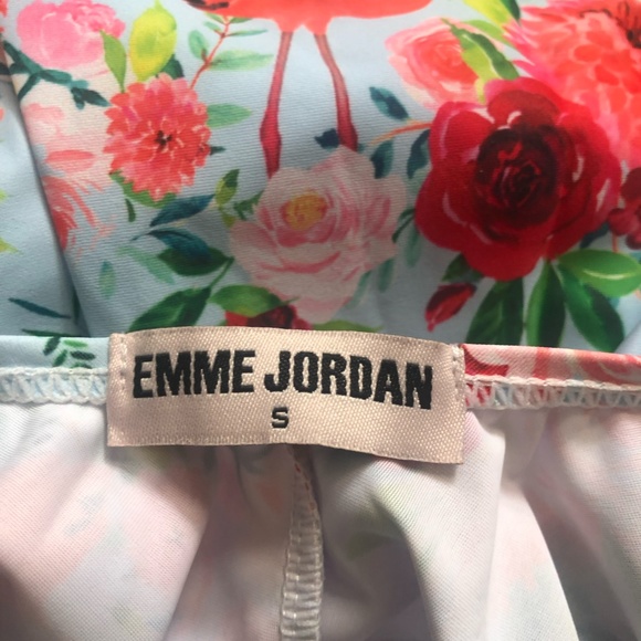 NWT Emme Jordan One Piece Bathing Suit Tropical Flamingo Print Small - Picture 6 of 9